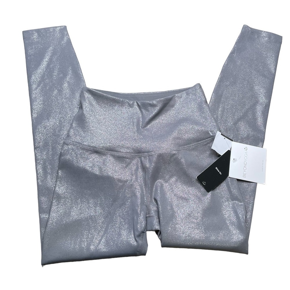 BEYOND YOGA Twinkle High Waist 7/8 Leggings In Stone Gray Gunmetal Small NWT